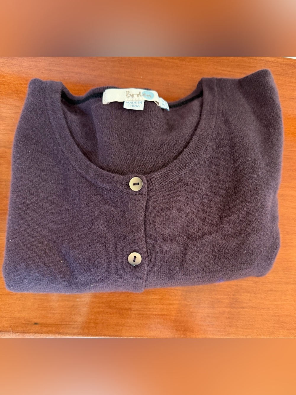 Boden 100% Cashmere Cardigan – Rich Plum – US 16
